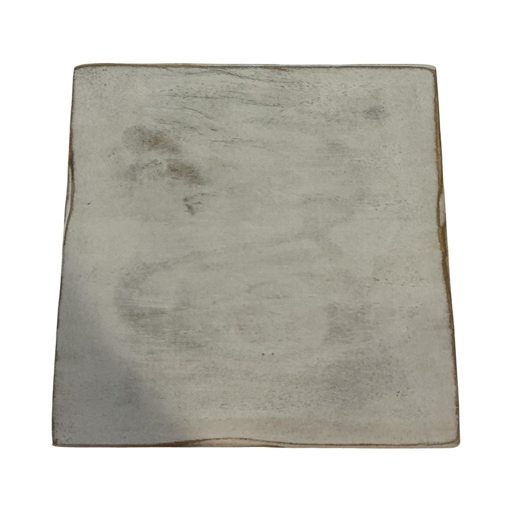 Rustic Distressed White Wood Pedestal Riser Stand Square Farmhouse Decor Tray - Picture 3 of 6